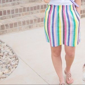 JCrew Linen Rainbow Mini Skirt NWT